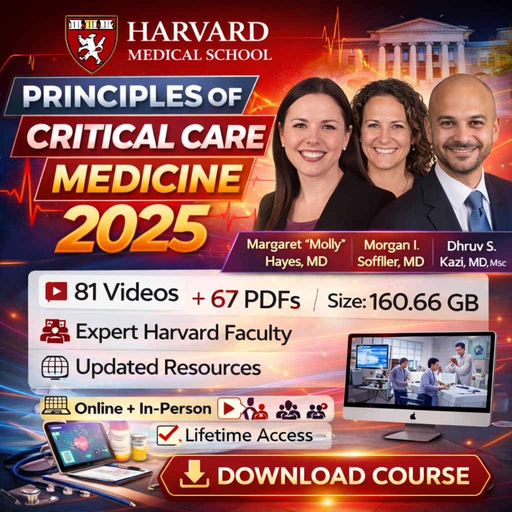 Harvard 2025 Principles of Critical Care Medicine for Non-Intensive Care Specialists (Videos + PDFs)