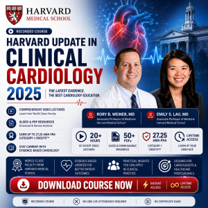 Harvard Update in Clinical Cardiology 2025 (Videos + Slides PDFs) recorded course cover